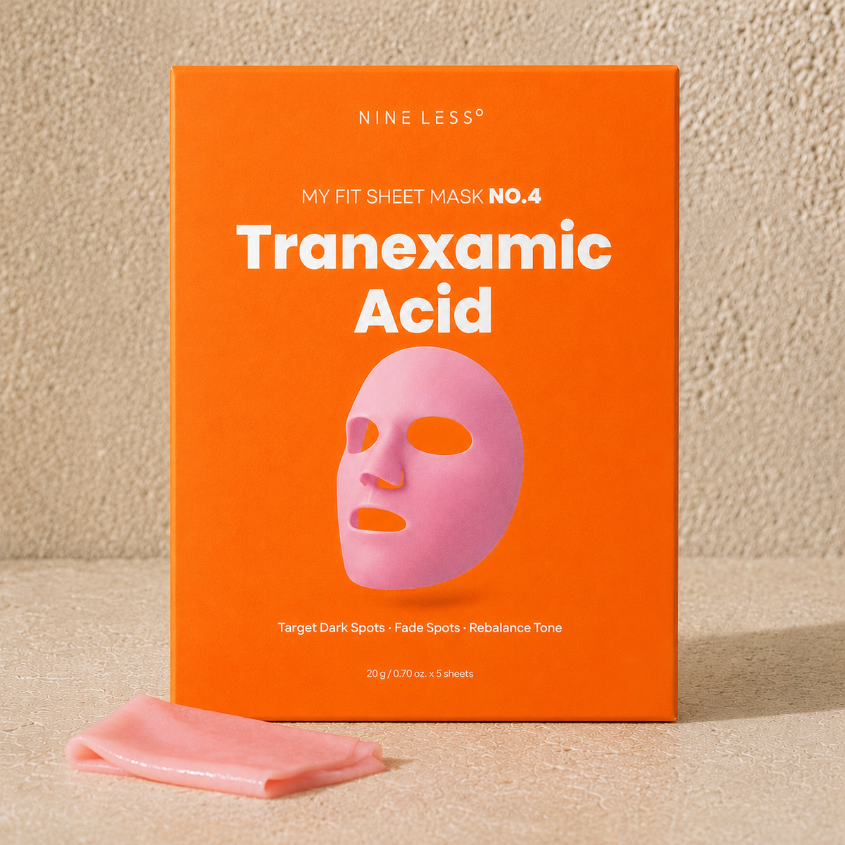 NINE LESS - My Fit Sheet Mask No.4 Tranexamic Acid, 1 maschera (20 g)