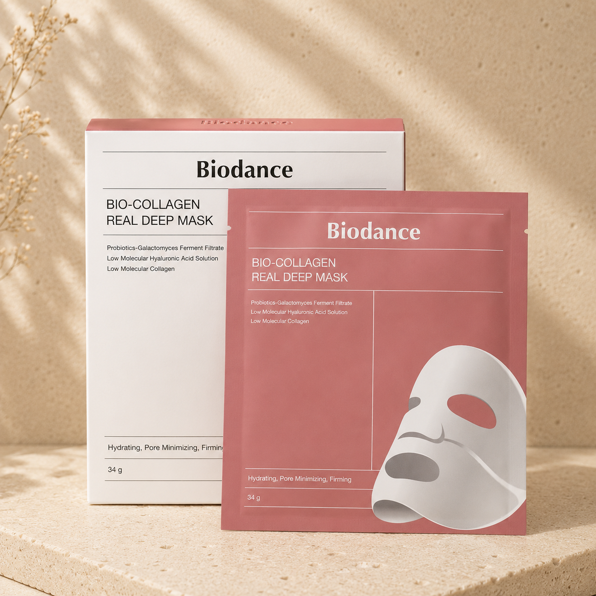 Biodance - Bio Collagen Real Deep Mask, 4 × 34 g