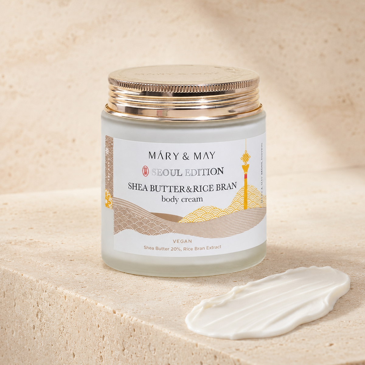 Mary & May - Shea Butter & Rice Bran Body Cream Seoul Edition, 250 ml