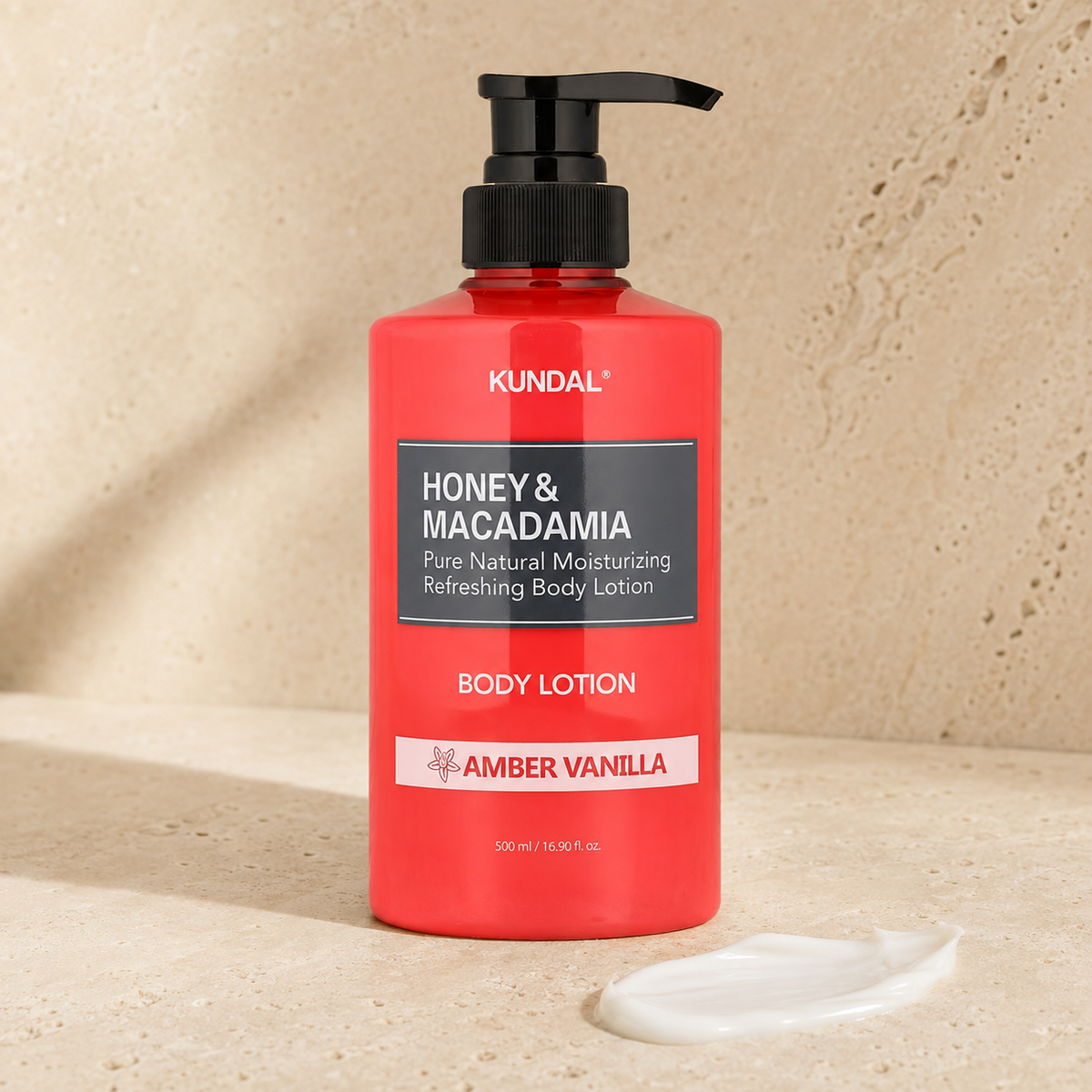 KUNDAL - Honey & Macadamia Pure Body Lotion (Amber Vanilla), 500 ml