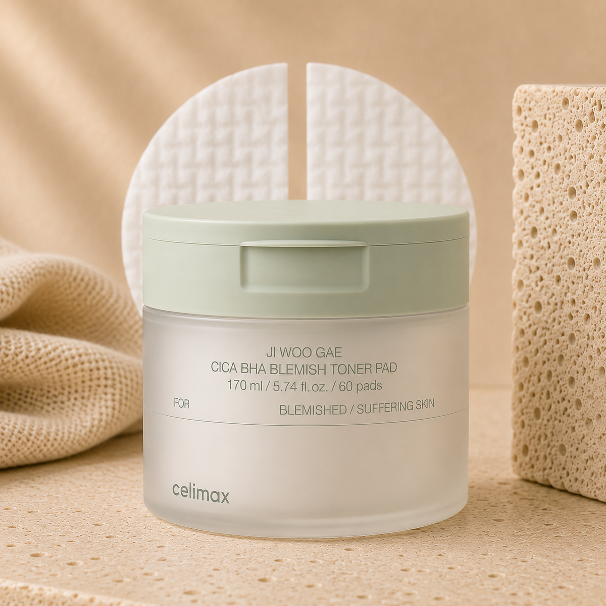 Celimax - Jiwoogae Heartleaf BHA Peeling Pad, 60 dischetti
