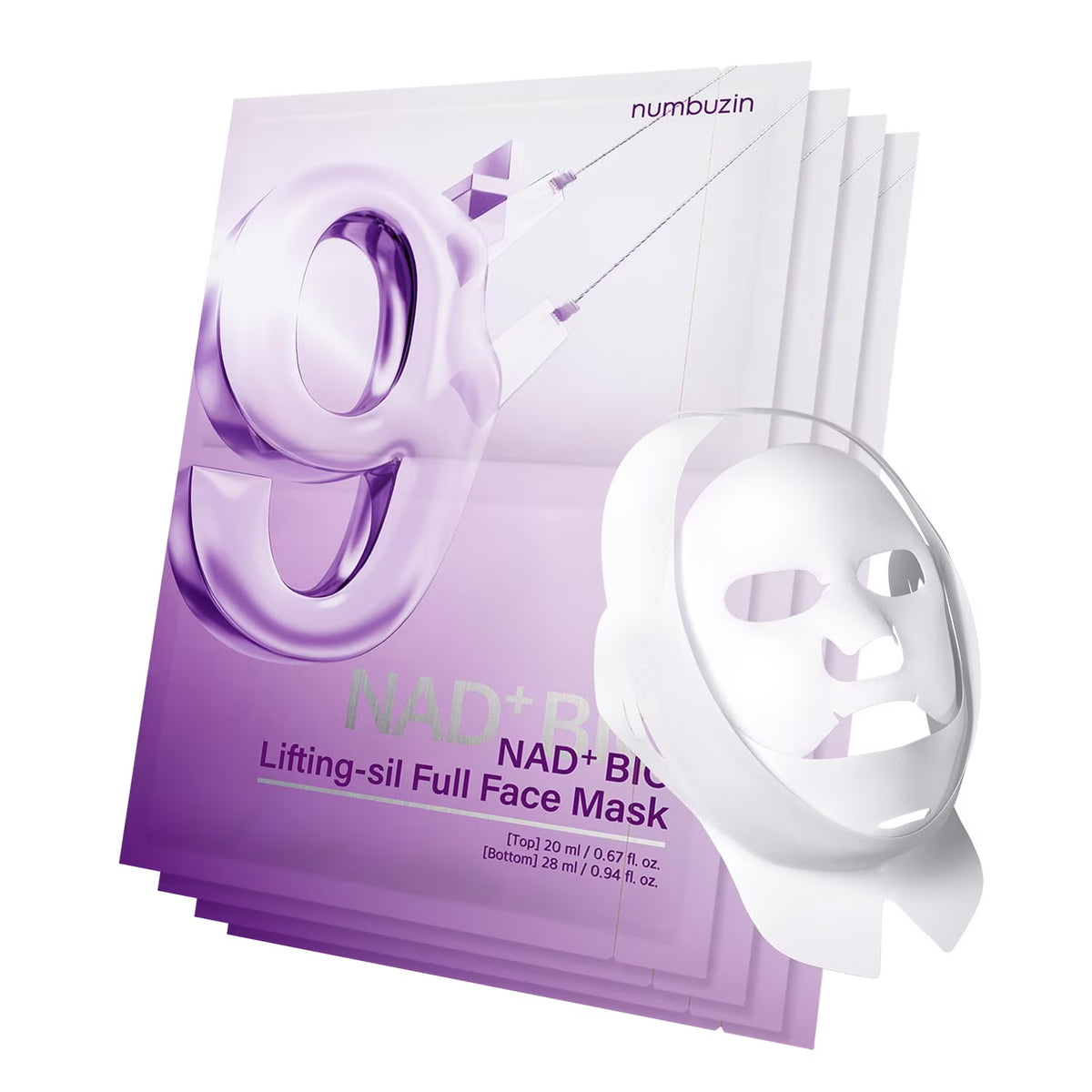 Numbuzin - No.9 NAD+ BIO Lifting-sil Full Face Mask Set, 4 maschere